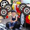 Car Birthday Checkered Room Decor Car Wheel Balloon Tire Air Globos Tire Balloon Party Supplies