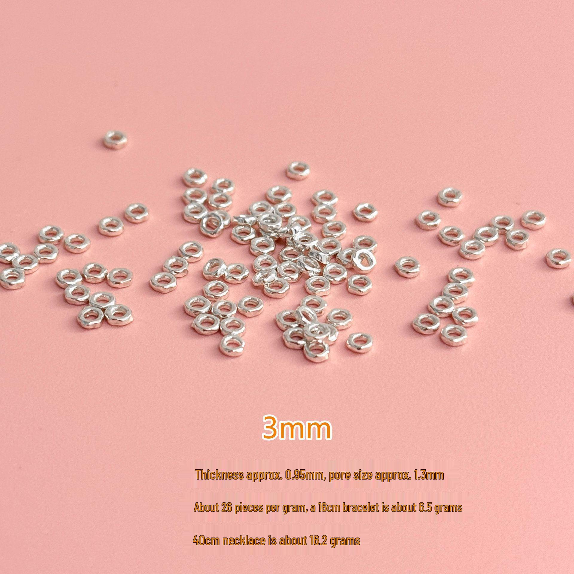 S999 Sterling Silver Spacer Bead for DIY Necklace and Bracelet Crafting