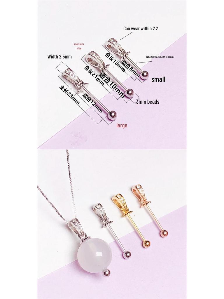Sterling Silver Pearl & Amber Beads Holder with Free Shipping