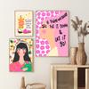 Abstract Cowboy Boots Colourful Poster Art Print Girls Gifts Pink Quote Wall Canvas Painting Cute Cat Living Room Home Decor