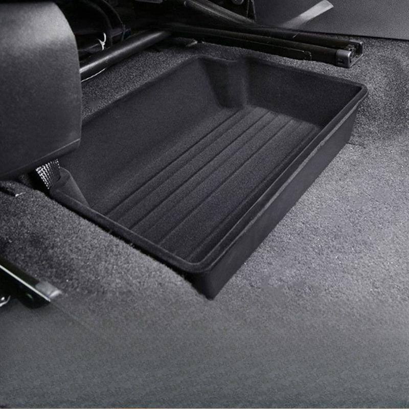 For Volkswagen T-Cross 2019-2023 Car Front Seat Under-seat Storage Box Felt Cloth Car Under Seat Layered Storage Box