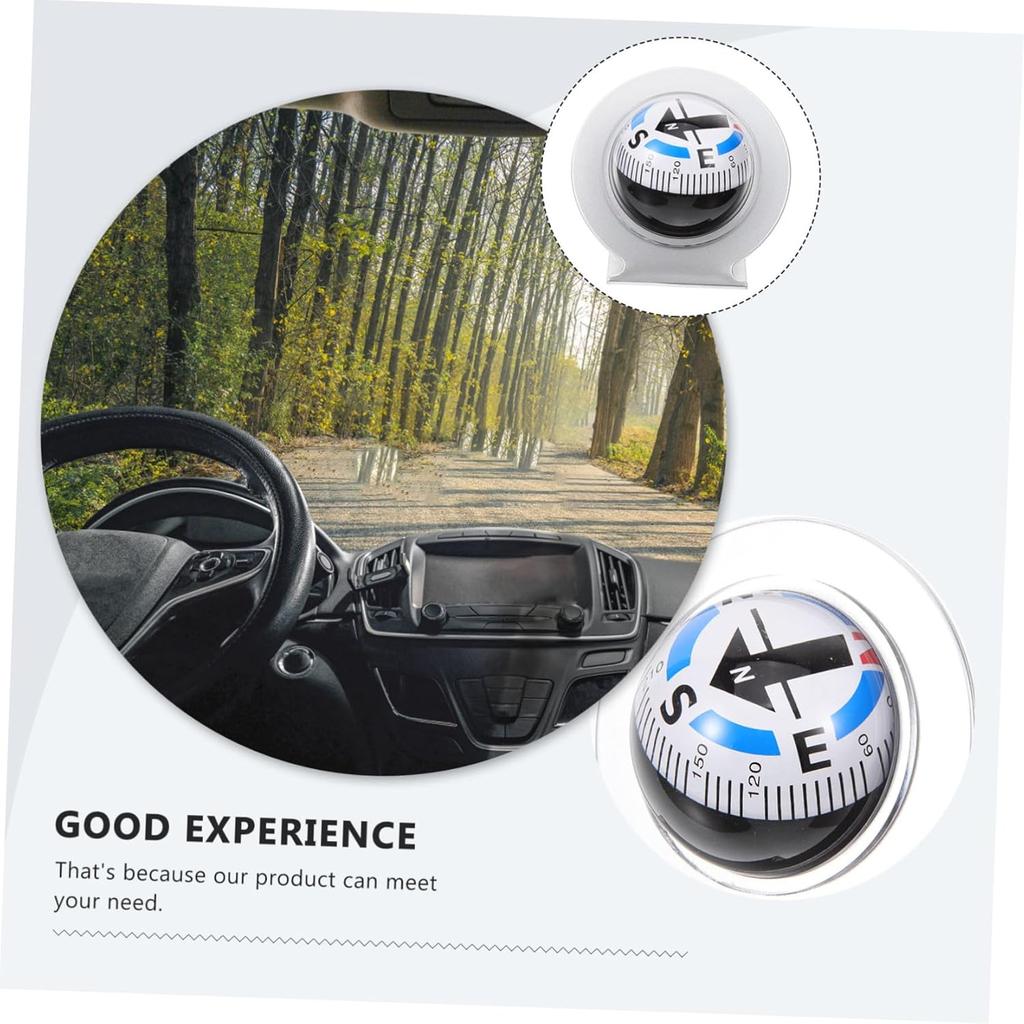 Milisten Car Compass Ball Dashboard Auto Compass for Vehicle Navigation and Marine Use Easy to Install and Adjustable for Road Trips and Outdoor
