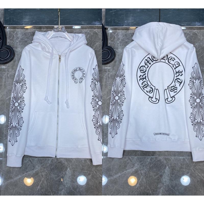 2025 Chrome Heart Hoodie: Casual Loose-Fit Zip-Up for Men & Women