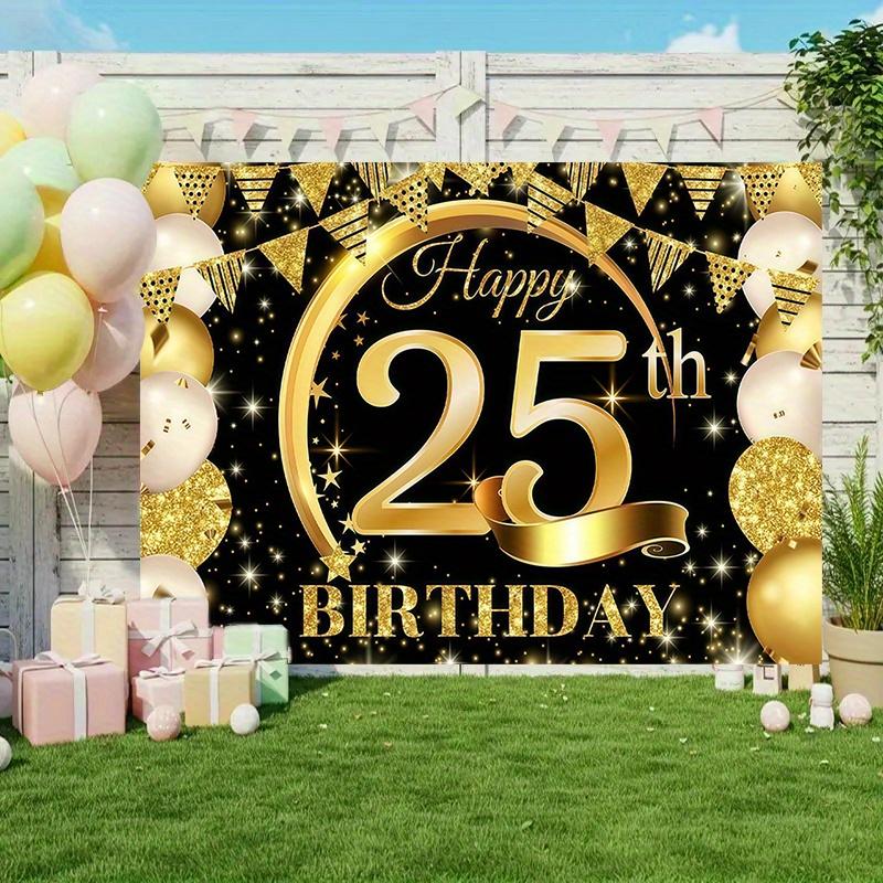 Large glittering powder background cloth, for party use - 25th birthday decoration, wall decoration, birthday decoration