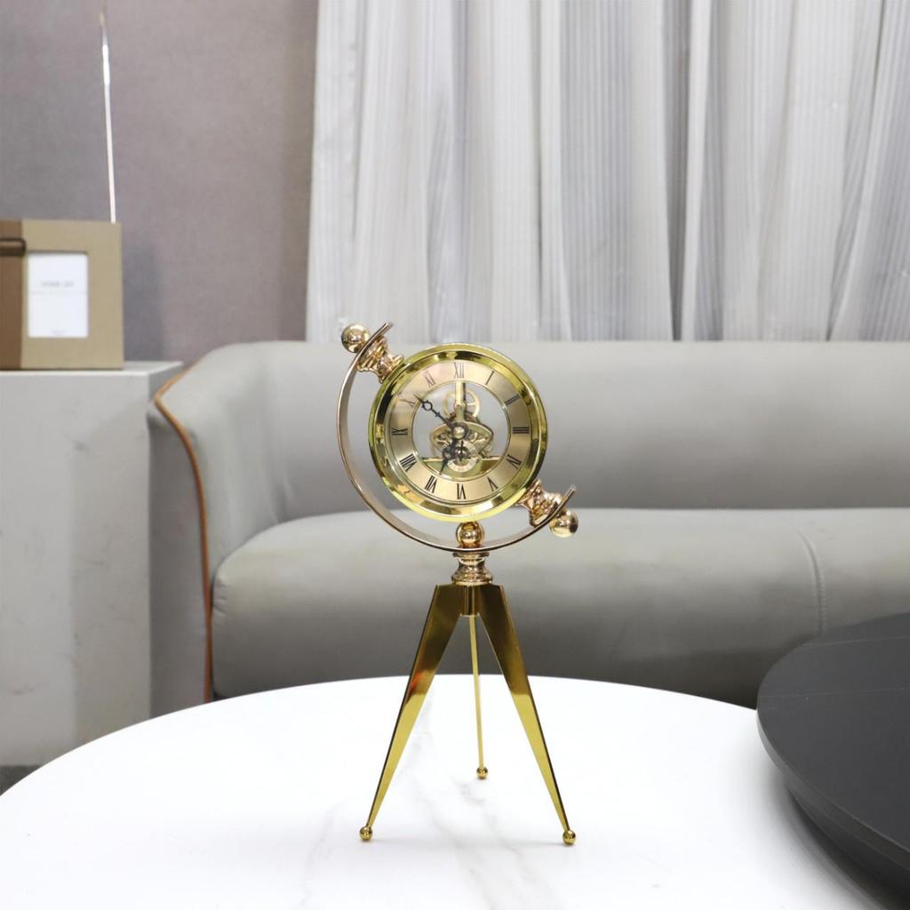Retro Minimalistyczny Mechaniczny Zegar Kominkowy: Nostalgiczna ozdoba stołowa i biurkowa do dekoracji salonu, sypialni lub hotelu.