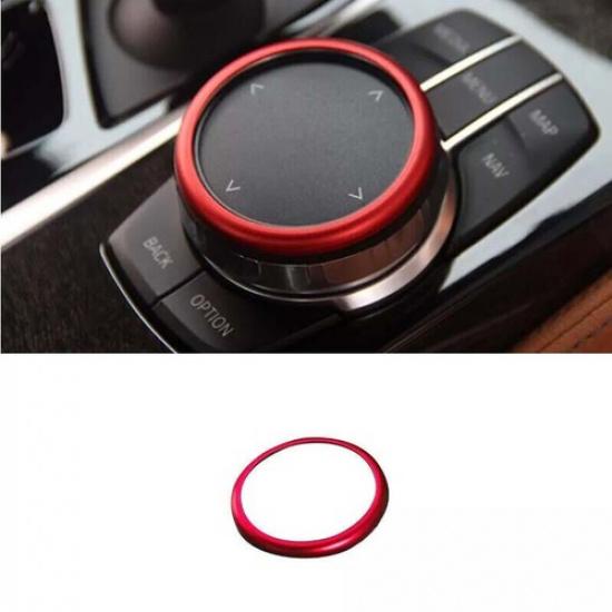Middle Console 18-22 Multimedia Button Switch Red Aluminum For BMW 5 Series G30
