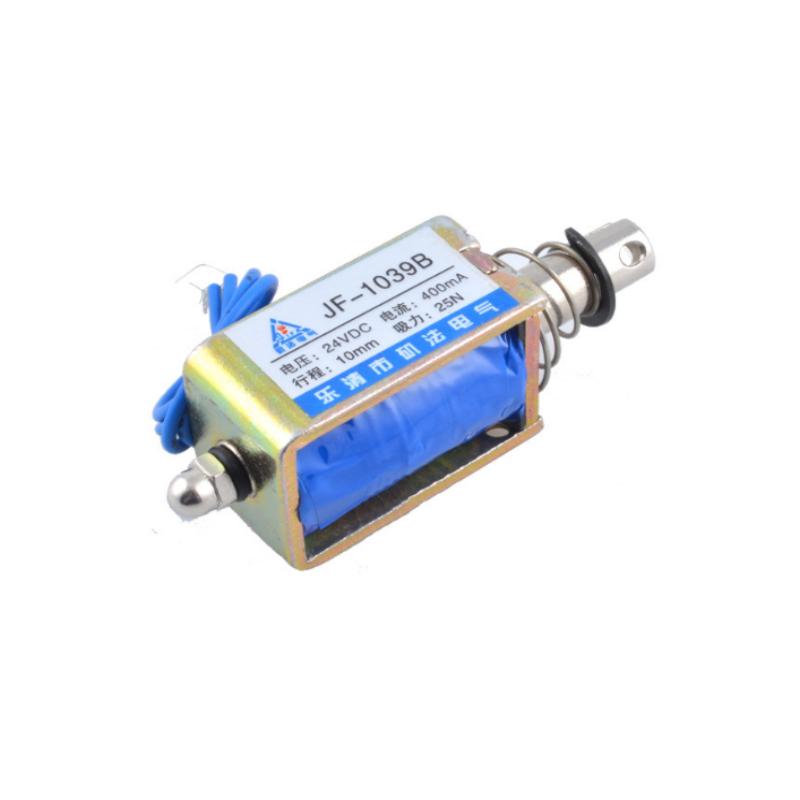 

JF-1039B Push-Pull Open Frame Соленоїдний електромагніт 10 мм 25N DC 12V/24V 400MA DC12V