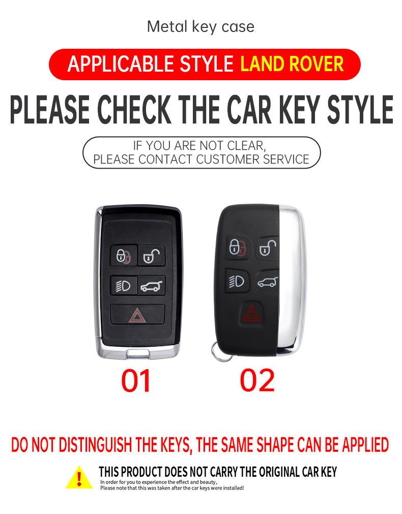 Luxury Key Case for Land Rover: Compatible with Range Rover, Defender, Evoque, Discovery Sport, and Velar Models