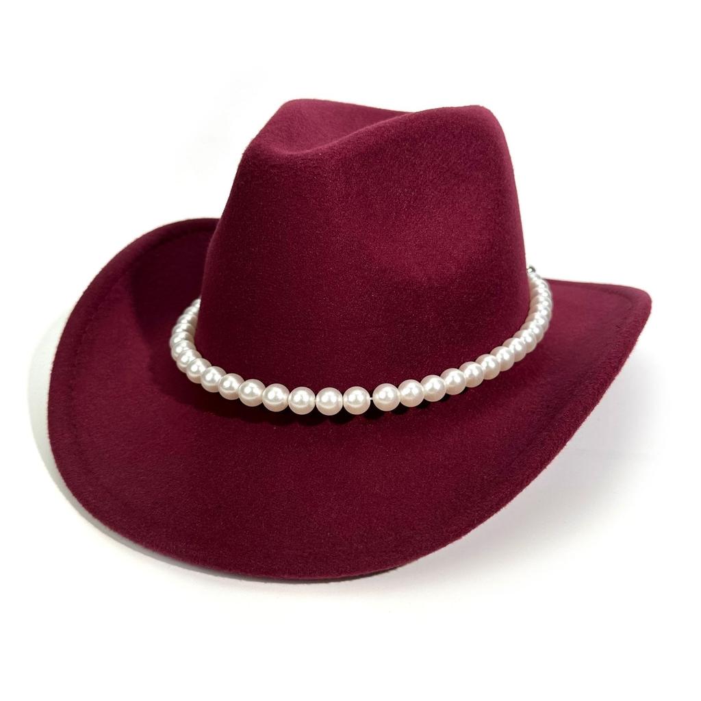 Western Cowboy Hat Men'S And Women'S Light Luxury Top Hat Premium Versatile Jazz Hat