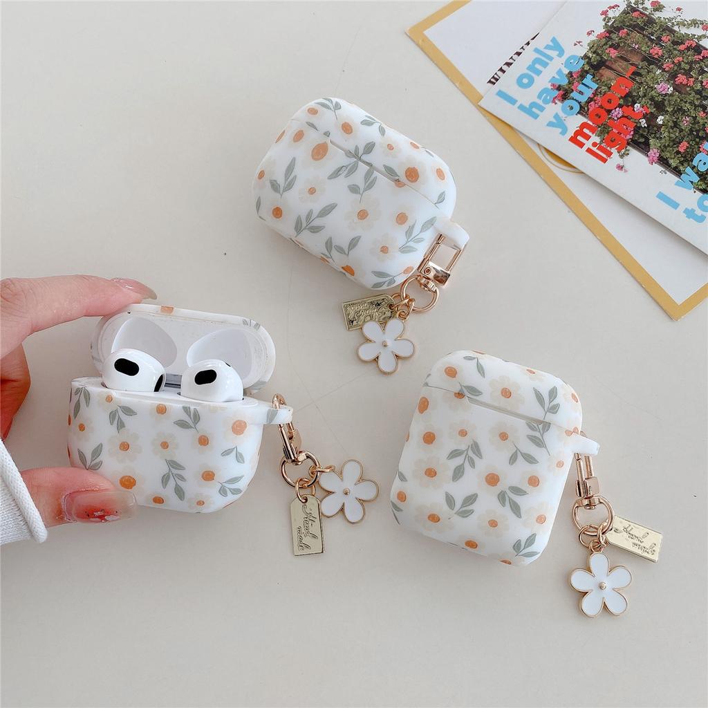Silicone printed flowers for Apple AirPods 1 generation Bluetooth headset case Pro1 headphone case new 1