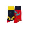 1 pair of red socks for the Chinese New Year, gingerbread man Christmas socks, four seasons pure cotton dragon year festive mid-