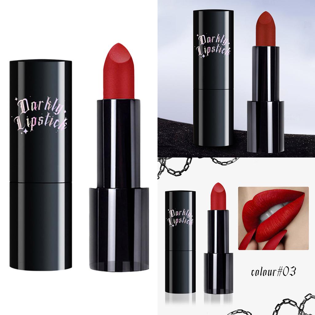 1 Stück Halloween Matter Lippenstift Lang Haltend Wasserdicht Lippenfarbe, Cremig Geschmeidig Hoch Pigmentierter Lippenstift für Tägliches Make-up und Cosplay