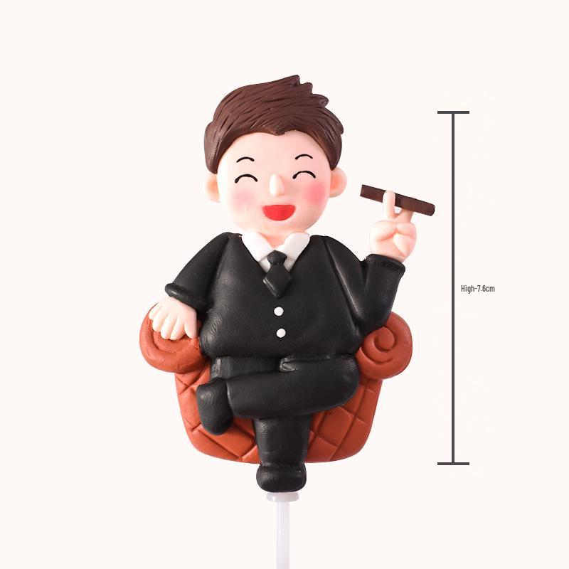 Godlike Dad Birthday Cake Decor: Mini Liquor Bottle Figurine and Plastic Drink Companion Accessories