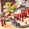 44Pcs/set Electric Train Track Sets Assembling Rail Train Car Toys Boy Educational Simulation Model Christmas Birthday Gift