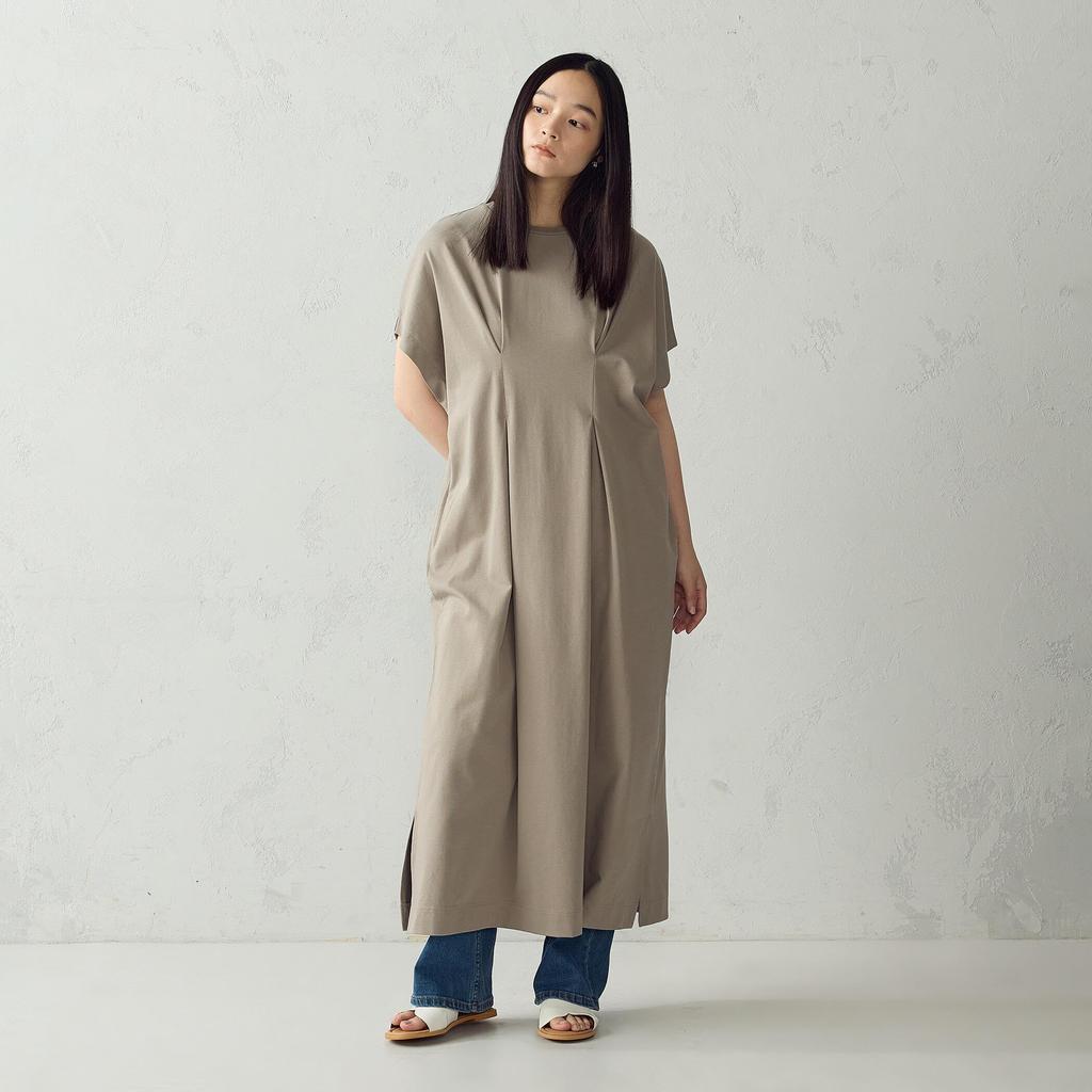 Ca Tuck Dress Greige F [Comme Ism] 12-34OO04-206