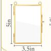 European Vintage Metal Glass Photo Frame: Antique Design for Pictures or Plant Specimens