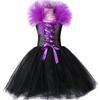 Costume Kids Girls Halloween Black Short Sleeved Dress Set Girls Dress
