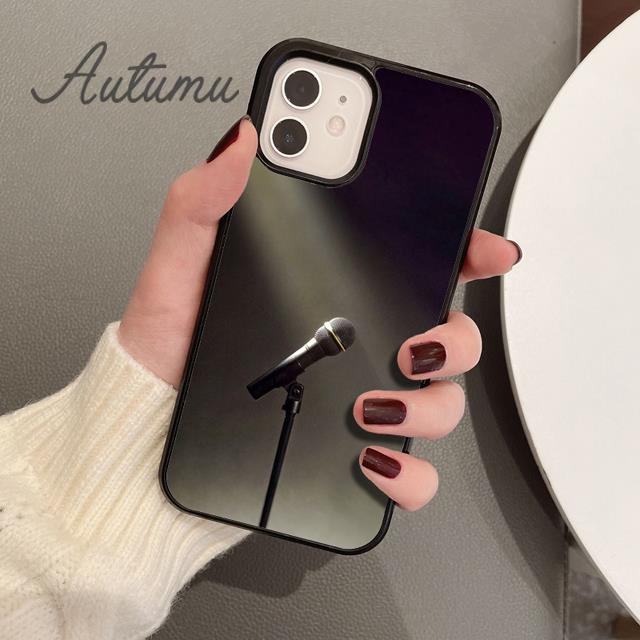 Cool Music Microphone Phone Case for iPhone 11 12 13 14 Pro Max Mini X XR XS SE 2020 6 7 8 Plus Samsung Galaxy S21 S22 Shell