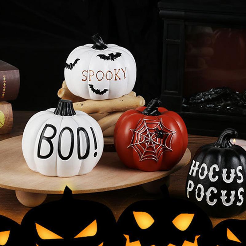 Halloween Kürbis Harz Ornamente Horror Atmosphäre Dekor Requisiten Festival Party Desktop Dekoration Handwerk für Home Garten