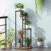 Tribesigns Flower 5 Flower Indoor Plant Bonsai Potted Plant Made of Width 50 X Depth 50 X Height 103cm Stand, Tier, Stand, Rack, Stand, Shelf, Wood,