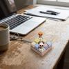 Cat Paw Keycap Fidget Keychain Christmas Snowman Fidget Button Keycap Pendant  Office