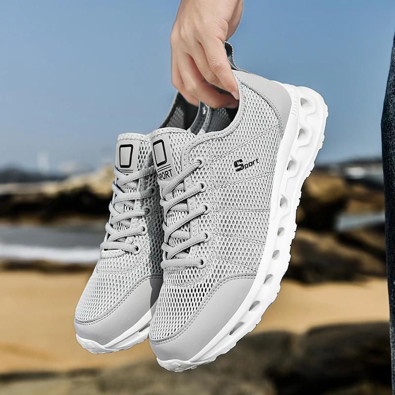 Herren Sommer Sportschuhe Atmungsaktiv Leicht Aqua Schuhe Outdoor Strand Schnell trocknend Waten Sport Wasser Camping