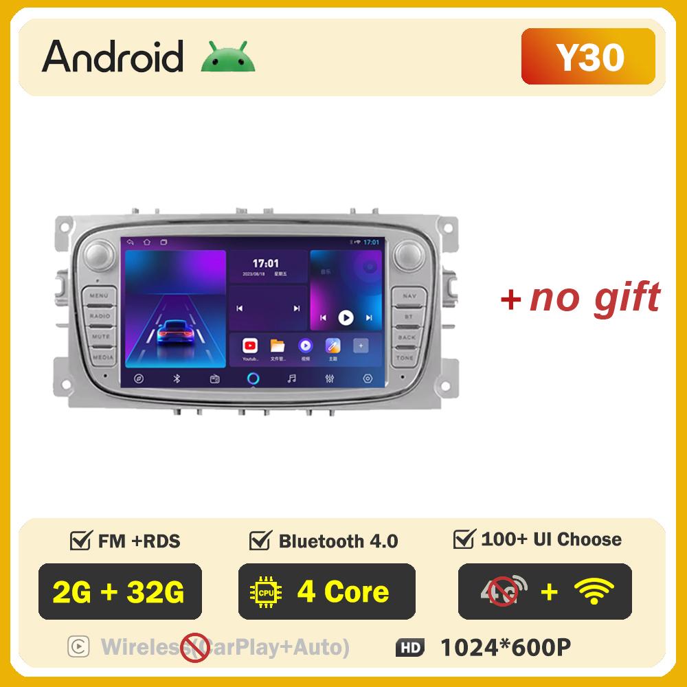 2 Din Autoradio Car Multimedia Video Radio Player For Ford Focus Mondeo C-MAX S-MAX Galaxy II Kuga 3 Android Wifi GPS Navigation