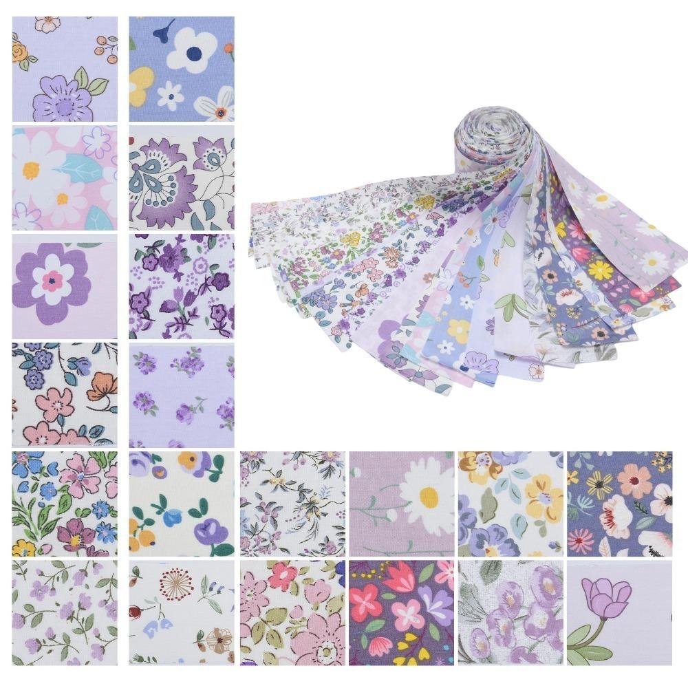 20Pcs New DIY Precuts Fabric Jelly Rolls Handmade Floral Quilting Strips Patchwork DIY Sewing Craft Needlework