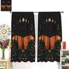 Boho Moon Decor Curtains,Magic Moons and Stars Boho Pattern for Home Kitchen Restaurant Decoration Window Curtain 2Panel