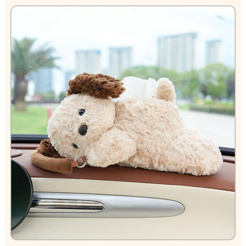 Cute Cartoon Animal Car Hanging Scarf Tissue Box