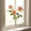 Cloth Artificial Rose Flower Iron Wire Simulation Rose Realistic Artificial Rose  Home Decoration