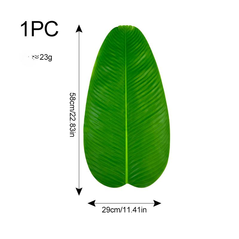 Artificial Plant False Leaf Single Leaf Banana Leaf Green Leaf Home Table Placemat Green Plant Decoration