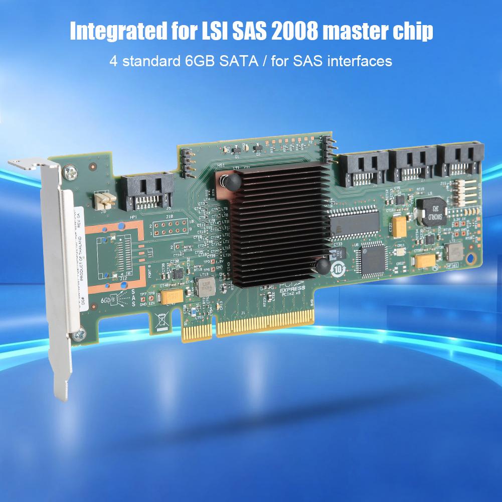 Dual Mode SATA for SAS 4-Port Disk Short Bezel Array Card LSi 9212-4i 6GB for Windows 10  8  7IT