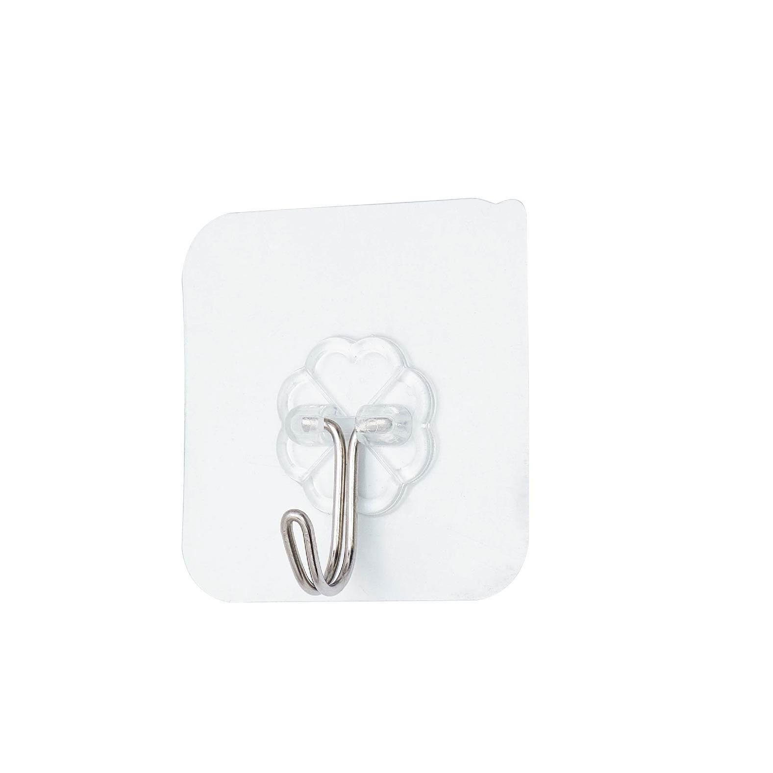 

Transparent No-Drill Strong Adhesive Hooks for Bathroom & Kitchen – No Trace, High Load-Bearing Capacity прозорий