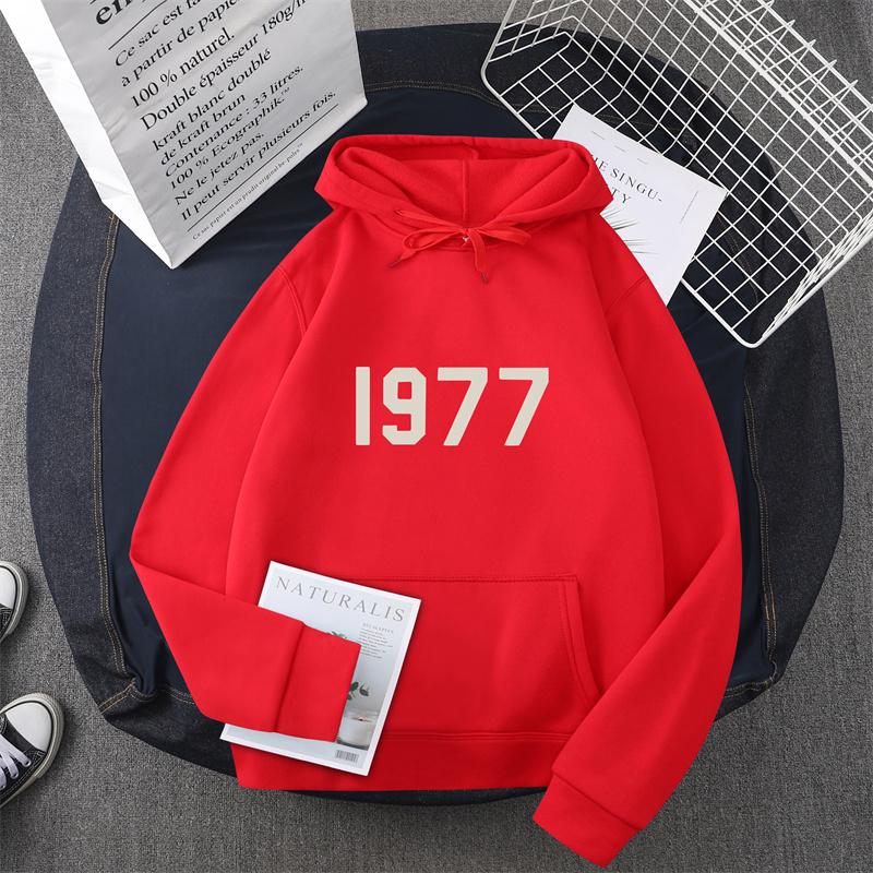 1977 New Men's and Women's Warm Fashion Hoodie Hip Hop Street Brand High Quality Hot Selling Men's and Women's Sports Hoodie