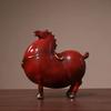 Statua in Ceramica Cavallo Grasso Creativo, Decorazione per la Casa, Scultura Cavallo Rosso Tang Fortunato, Decorazione per Soggiorno, Artigianato Retro