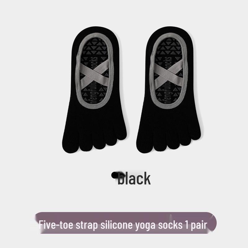 Non-Slip Women's Yoga Toe Socks - Lightweight Summer Pilates Socks for Beginners