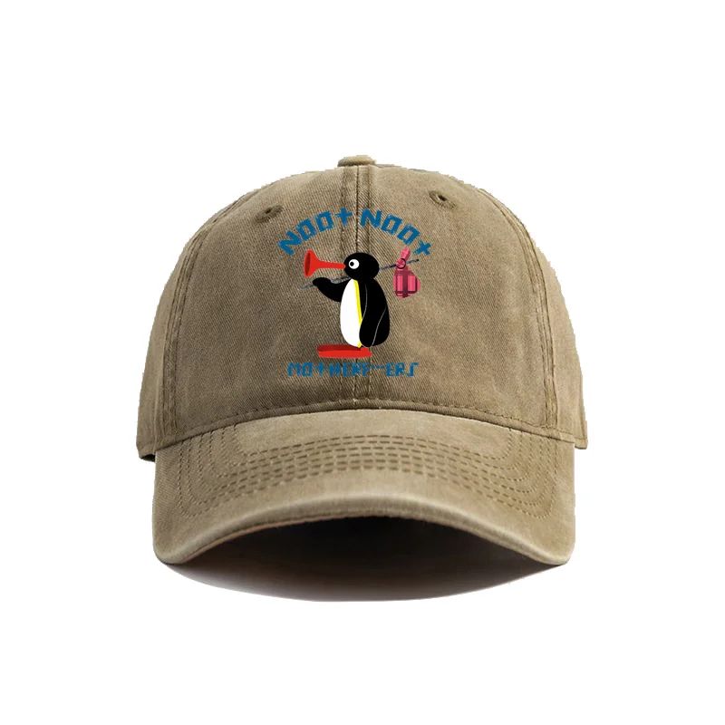 Noot Noot Pingu Distressed Baseball Cap Cool Men Women Angry Pingu Caps Retro Outdoor  Adjustable Gift Penguin Hat Fashion Adjustable