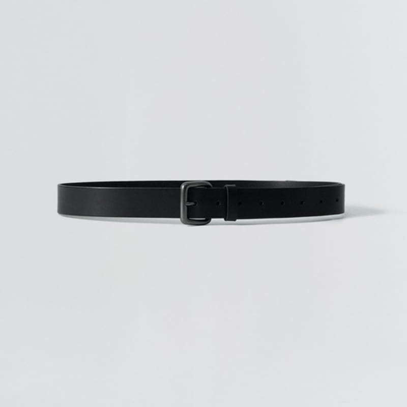EZIO Vintage Square Leather belt_Black