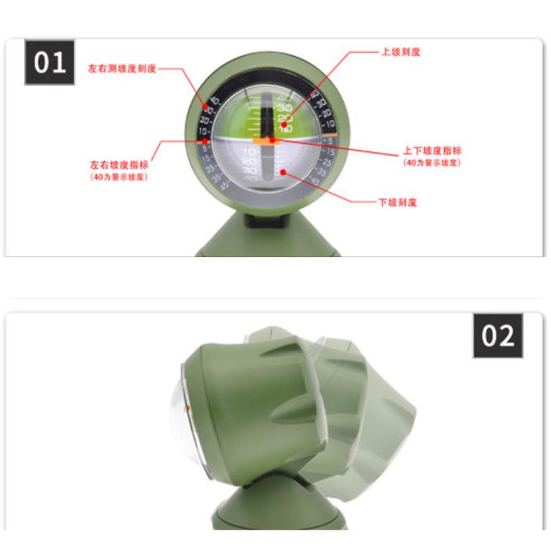 Accessories Vehicle Multifunction Car Inclinometer Decoration Slope Outdoor Angle Adjustable Measure