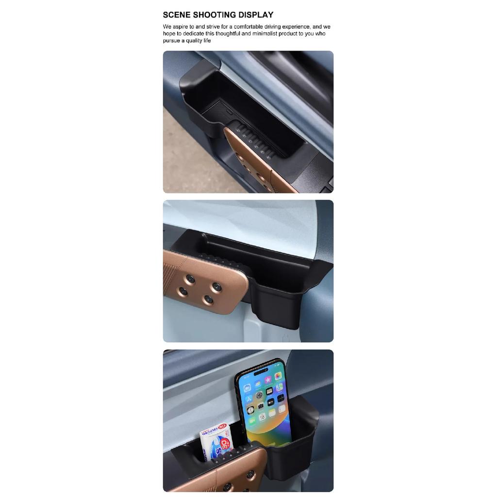 For Ford Maverick 2021-2024 Door Pull Box Door Slot Storage Box Stowing Tidying Organizer Box Car Interior Accessories Supplies