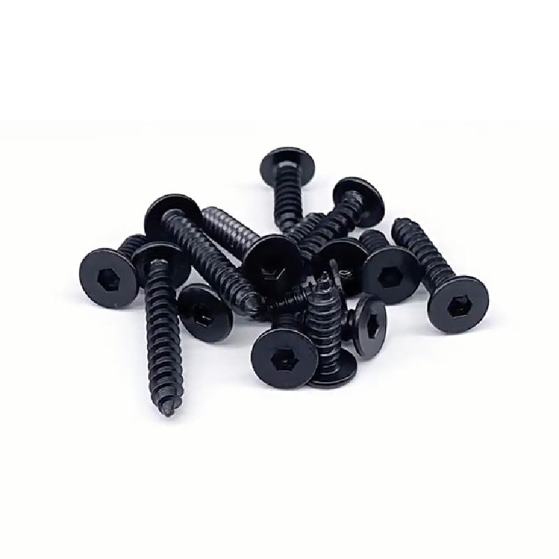 Allen Head Screw M5 M6 M8 Black 304 Stainless Steel Super Ultra-Thin Hex Socket Flat Head Self-Tapping Wood Screws L:10-80mm