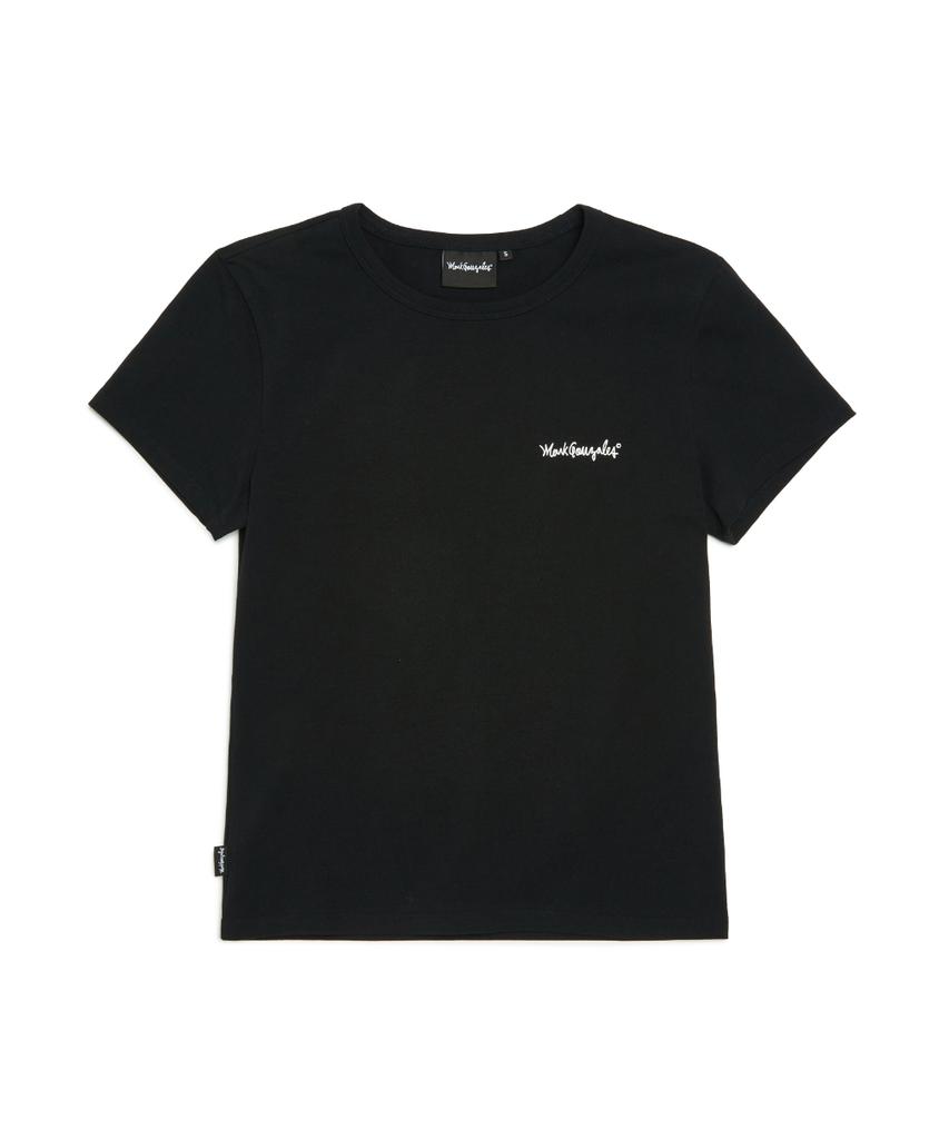 MARK GONZALES Women'S Basic Small Logo Short Sleeve T-Shirt - Black