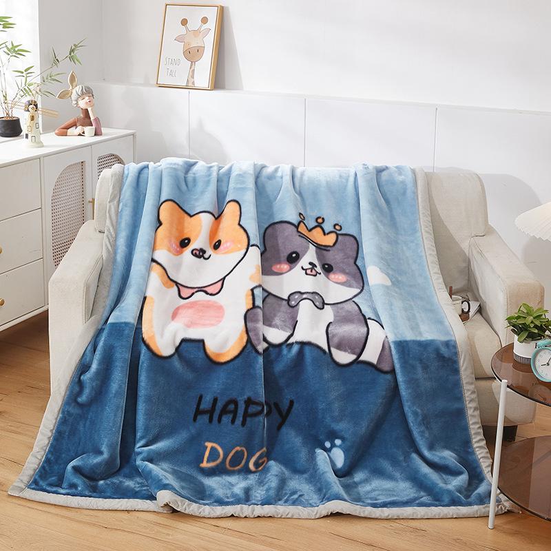 Winter Warm Double-layer Thick Raschel Blanket