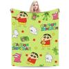 Crayon Shin chan Knitted Blanket Cartoon Flannel Throw Blankets Summer Air Conditioning Personalised Soft Warm Bedspread