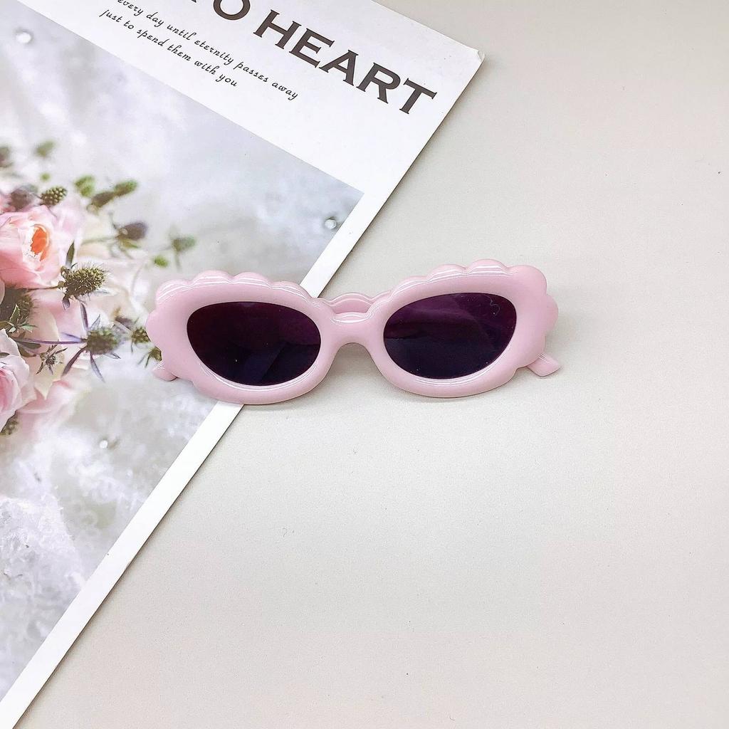 2026 UV400 New Fashion Children's Cute Elliptical Frame Girls' Sunscreen And Protection Boys' Sunglasses