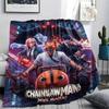 1 Stück Chainsaw Man Gemustert Flanelldecke Geeignet für Alle Jahreszeiten Für Heimdekoration Wärme Und Komfort Geschenke Feiertagsgeschenk