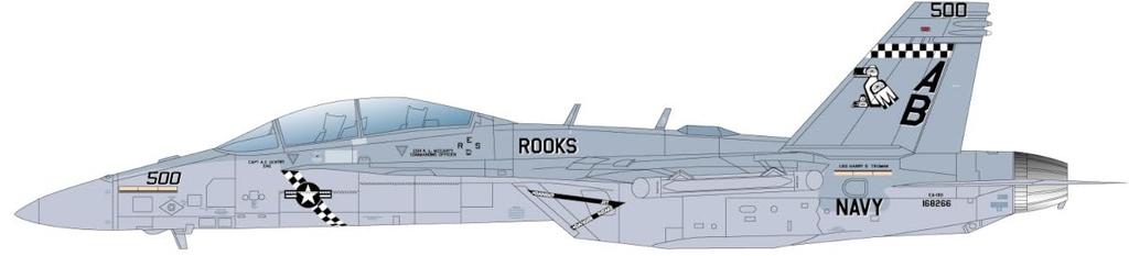 US Navy Electronic Warfare Aircraft Growler Rooks Plastic Model Platz/Italeri 1/48 EA-18G VAQ-137 TPA-32