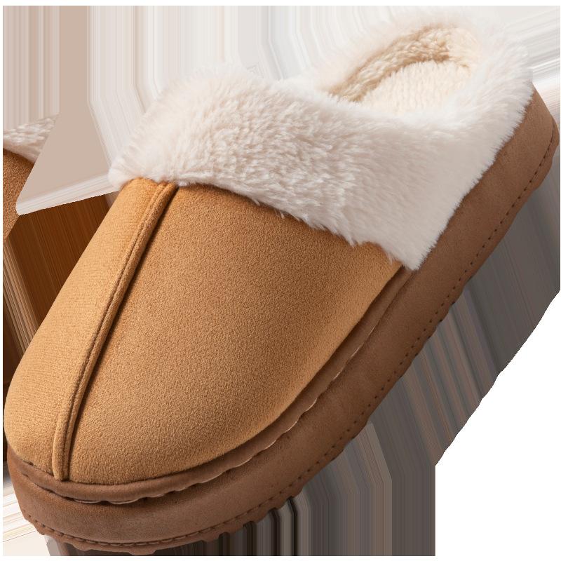 Plush cotton mop thickened winter home fleece can keep warm couple slippers cotton slippers