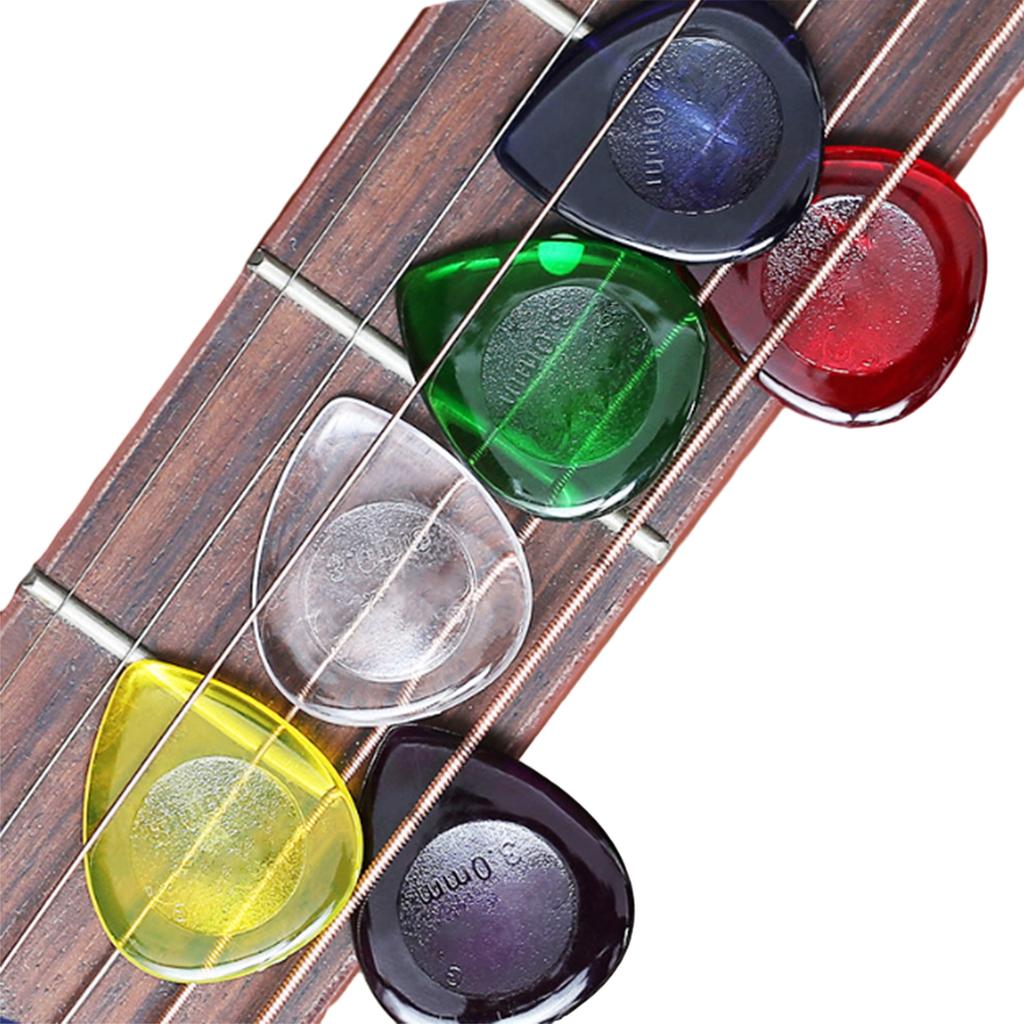 6 Pcs Acoustic Guitar Bass Pick Plectrums Large Size Electric Guitar Pick Water Drop Shaped Guitar Pick Durable